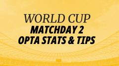 Image for World Cup Matchday 2 Opta stats and tips